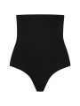 BYE-BRA - SOFT TOUCH SEAMLESS HIGH WAIST THONG BLACK SIZE XL