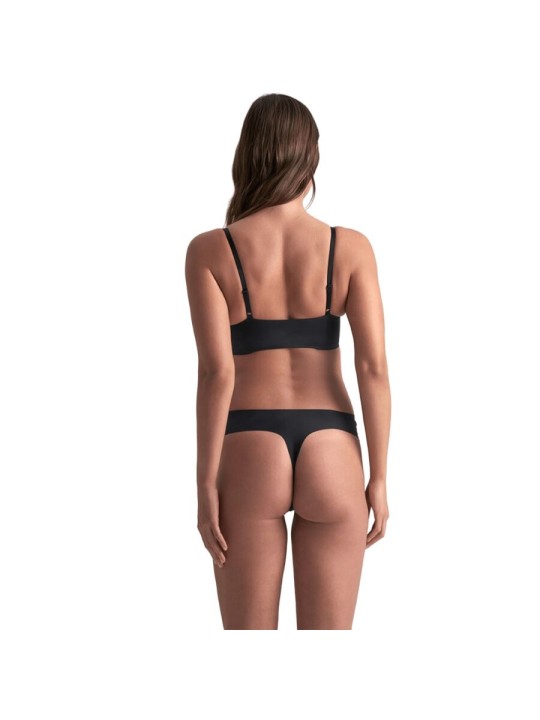 BYE-BRA - INVISIBLE THONG 2 PACK BEIGE & BLACK SIZE XL