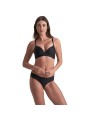 BYE-BRA - INVISIBLE THONG 2 PACK BEIGE & BLACK TAMANHO XXL