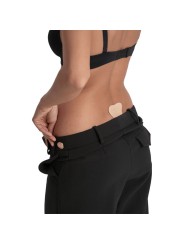 BYE-BRA - TANGA ADHESIVO ENCAJE BEIGE TALLA ÚNICA