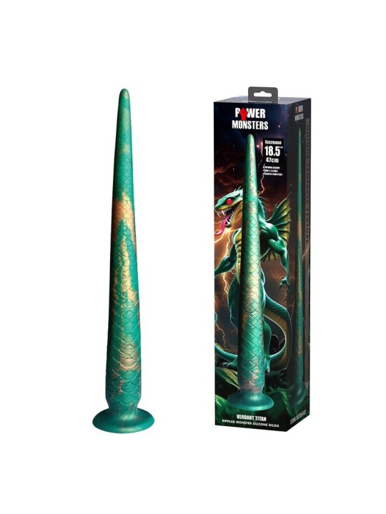 POWER MONSTERS - WILDWYRM TAIL BICOLOR FANTASY SILICONE DILDO 47 CM Ø 