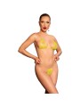 CHILIROSE - CR 4898 YELLOW STRASS BIKINI ONE SIZE