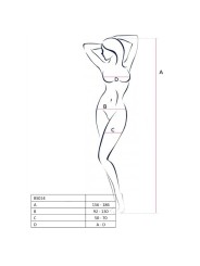 PASSION - WOMAN BS014 BODYSTOCKING ROSSO TAGLIA UNICA