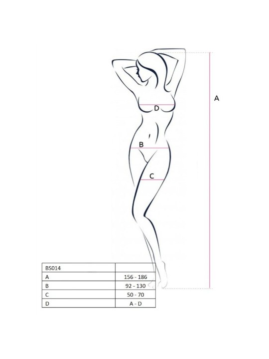 PASSION - FEMME BS014 BODYSTOCKING ROUGE TAILLE UNIQUE