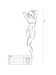 PASSION - WOMAN BS017 BODYSTOCKING PRETO TAMANHO ÚNICO