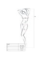 PASSION - FEMME BS017 BODYSTOCKING BLANC TAILLE UNIQUE