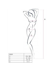 PASSION - WOMAN BS020 BODYSTOCKING SCHWARZ EINE GRÖSSE