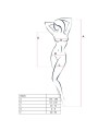 PASSION - FEMME BS025 BODYSTOCKING NOIR STYLE ROBE TAILLE UNIQUE