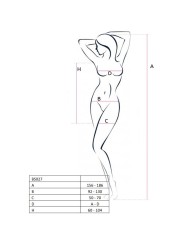 PASSION - WOMAN BS027 SCHWARZES KLEIDERBodystocking, Einheitsgröße