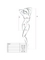 PASSION - WOMAN BS027 SCHWARZES KLEIDERBodystocking, Einheitsgröße