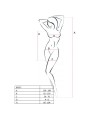 PASSION - VROUW BS027 ROOD DRESS STYLE BODYSTOCKING ONE SIZE