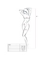 PASSION - FEMME BS031 BODYSTOCKING NOIR TAILLE UNIQUE