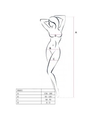 PASSION - WOMAN BS031 WHITE BODYSTOCKING ONE SIZE