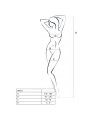 PASSION - FEMME BS031 BODYSTOCKING BLANC TAILLE UNIQUE