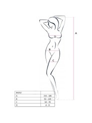 PASSION - FEMME BS032 BODYSTOCKING NOIR TAILLE UNIQUE