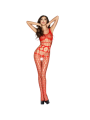 PASSION - WOMAN BS032 BODYSTOCKING ROJO TALLA ÚNICA
