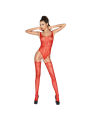 PASSION - WOMAN BS034 BODYSTOCKING ROJO TALLA ÚNICA