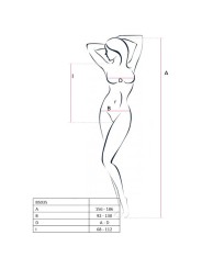 PASSION - FEMME BS035 BODYSTOCKING BLANC TAILLE UNIQUE