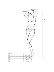 PASSION - WOMAN BS038 WEISSER BODYSTOCKING, EINE GRÖSSE