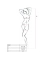 PASSION - WOMAN BS038 WEISSER BODYSTOCKING, EINE GRÖSSE