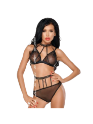 ME-SEDUCE - DOTTY SET DOS PIEZAS NEGRO S/M