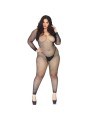 LEG AVENUE - NET BODYSTOCKING MET GLANS 1X-2X