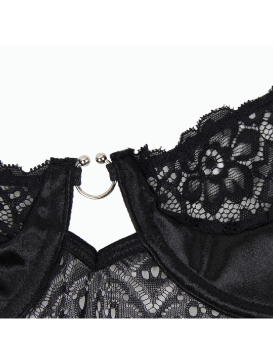 SUBBLIME - ZWART KORSET EN RIEM S/M