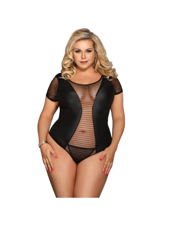 SUBBLIME - QUEEN PLUS FETISH SHORT SLEEVE TEDDY