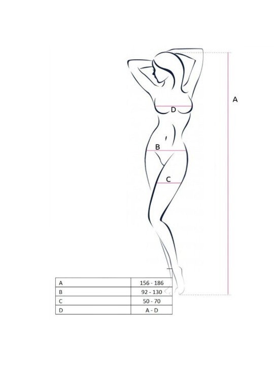 PASSION - WOMAN BS046 BODYSTOCKING SCHWARZ EINE GRÖSSE