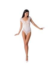 PASSION - WOMAN BS064 WEISSER BODYSTOCKING, EINE GRÖSSE