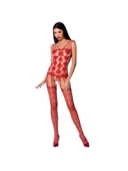 PASSION - FEMME BS067 BODYSTOCKING ROUGE TAILLE UNIQUE