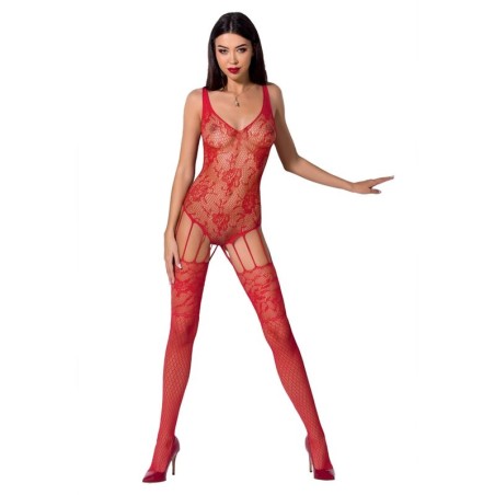 PASSION - VROUW BS074 BODYSTOCKING ONE SIZE ROOD