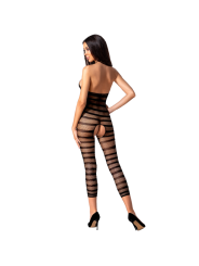 PASSION - FEMME BS081 BODYSTOCKING NOIR TAILLE UNIQUE