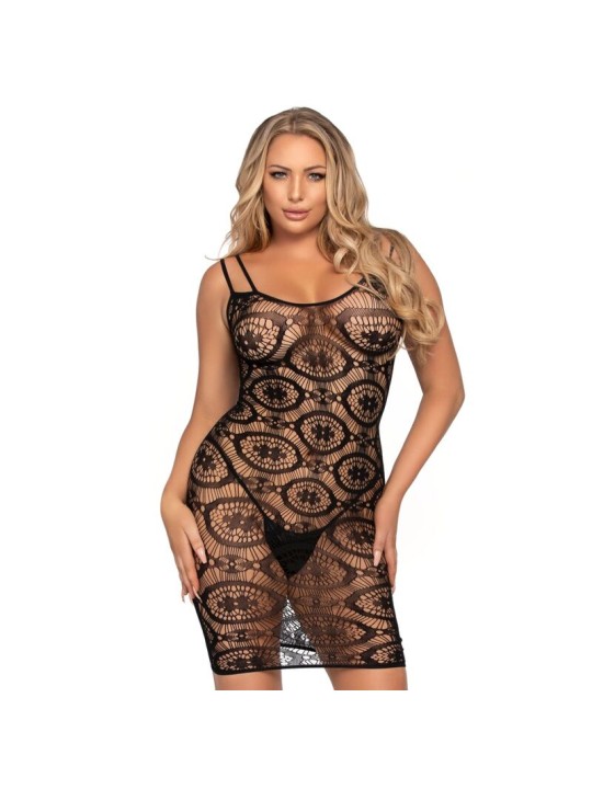 LEG AVENUE - DAISY CROCHET MINI DRESS ONE SIZE