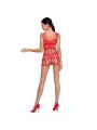 PASSION - WOMAN BS089 ROTER BODYSTOCKING, EINE GRÖSSE