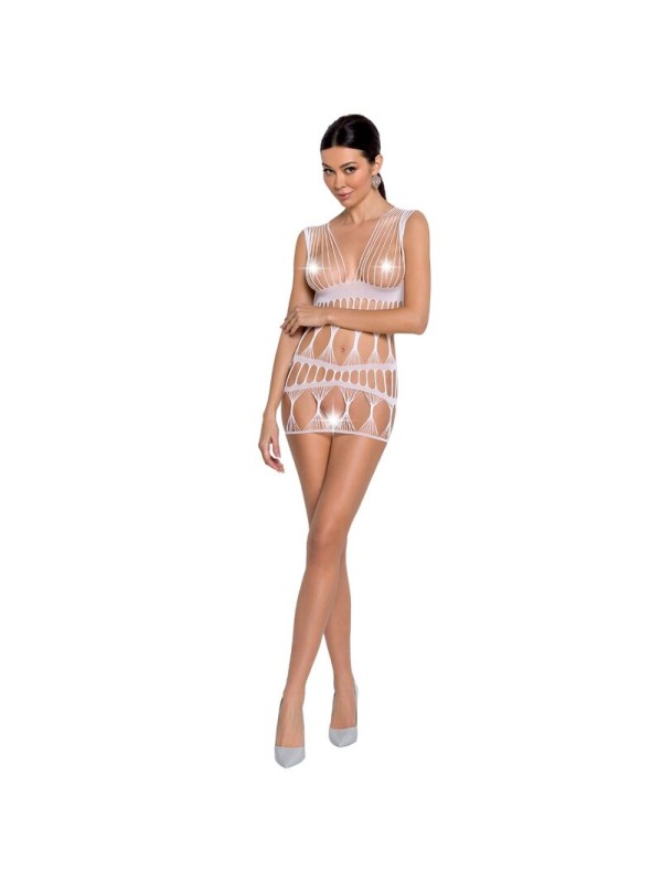 PASSION - VROUW BS089 WITTE BODYSTOCKING ONE SIZE