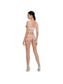 PASSION - FEMME BS089 BODYSTOCKING BLANC TAILLE UNIQUE
