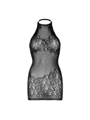 LEG AVENUE - ONE SIZE STRASS MINIJURK - ZWART