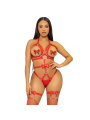 LEG AVENUE - KINK - IMBRACATURA CON O-RING CON BORCHIE TEDDY TAGLIA M 