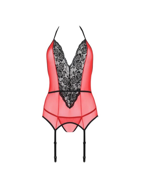 PASSION - PEONIA CORSET EROTIC LINE ROJO S/M
