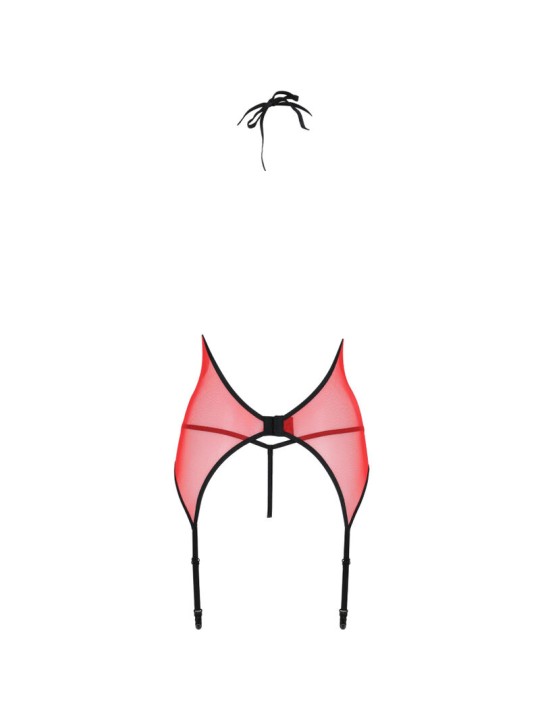 PASSION - PEONIA CORSET EROTIC LINE RED L/XL