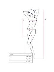 PASSION - BS097 BODYSTOCKING BIANCO TAGLIA UNICA
