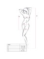PASSION - BS097 BODYSTOCKING BLANC TAILLE UNIQUE