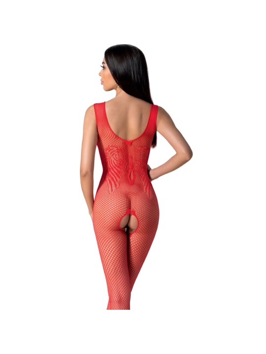 PASSION - BS098 BODYSTOCKING ROJO TALLA ÚNICA