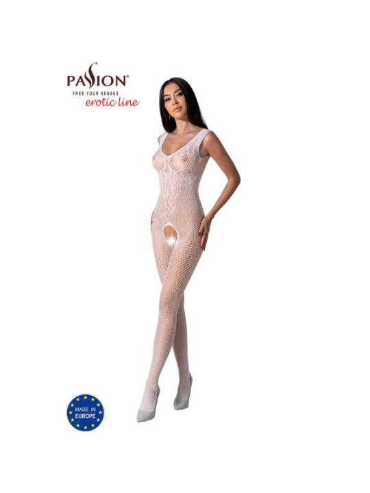 PASSION - BS098 WHITE BODYSTOCKING ONE SIZE