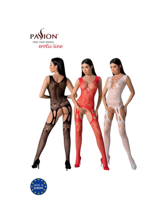 PASSION - BS099 BODYSTOCKING ROJO TALLA ÚNICA