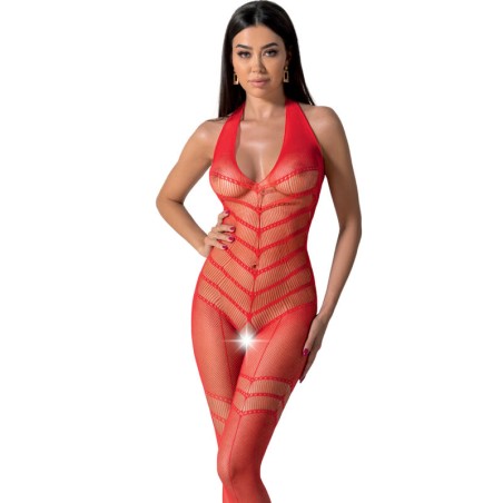 PASSION - BS100 RODE BODYSTOCKING ÉÉN MAAT
