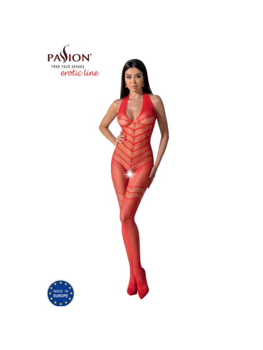 PASSION - BS100 RODE BODYSTOCKING ÉÉN MAAT