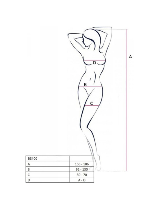 PASSION - BS100 BODYSTOCKING VERMELHO TAMANHO ÚNICO