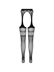 PASSION - S026 ZWARTE KOUSEN MET KOUSENBAND ONE SIZE